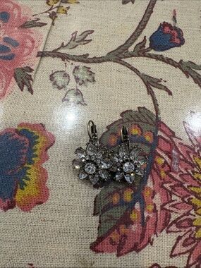 Chloe + Isabel Clear Crystal Floral Drop Earrings